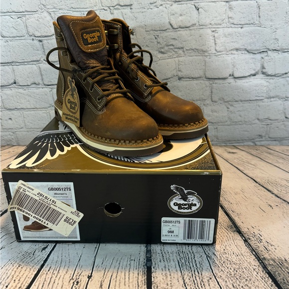 GEORGIA BOOT AMP LT WEDGE WOMEN'S WORK BOOT 9.0 - Picture 4 of 5